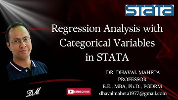50. Regression Analysis with Categorical Variables in STATA || Dr. Dhaval Maheta
