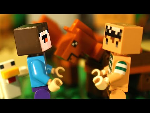 Видео: Лего ПРО и Лего НУБик - LEGO Minecraft Анимация - Алмазная БРОНЯ