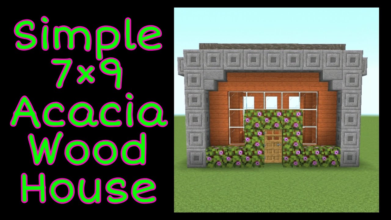 How To Build House Using Acacia Wood Minecraft Tutorial House