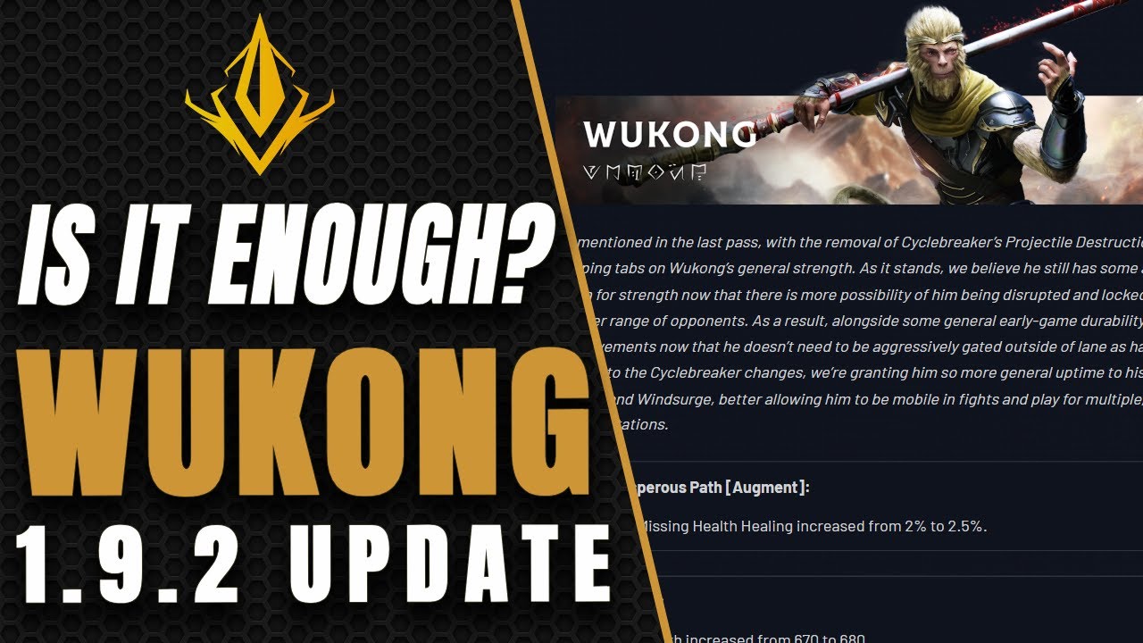 Усиления Вуконга просто невероятные! — Заметки к патчу Predecessor 1.9.2