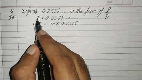 Express 0.2555..... in the form of p/q