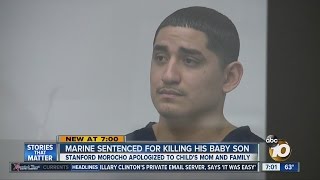 Marine sentenced for killing baby son