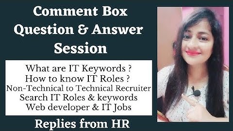 Q & A Session | IT Roles | IT Recruiter | Keywords #itrecruitment #hr #recruiter #readytogetupdate