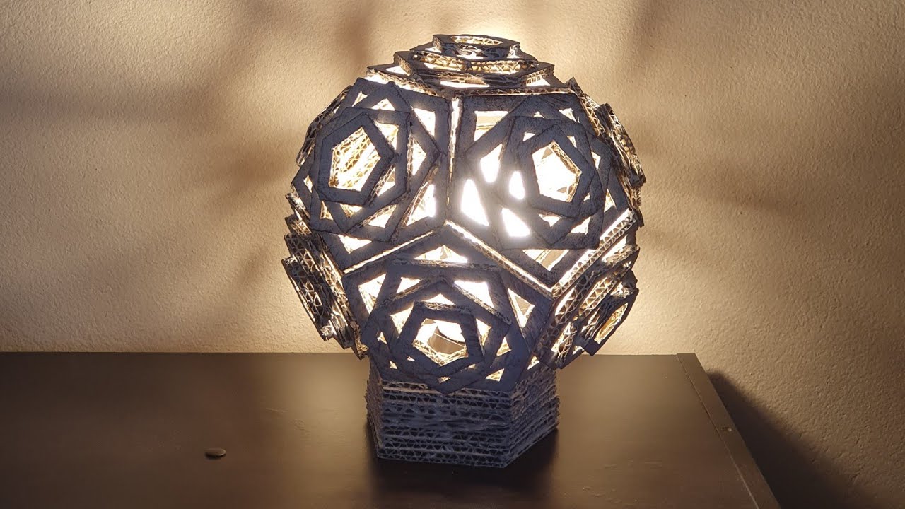 DIY. Como hacer lampara con carton. YouTube