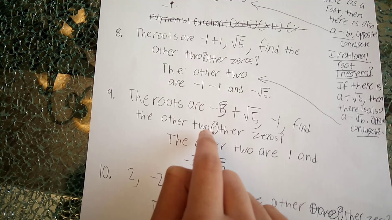 Imaginary and Irrational root theroem - YouTube