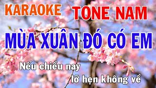 Mùa Xuân Đó Có Em Karaoke Tone Nam Nhạc Sống - Phối Mới Dễ Hát - Nhật Nguyễn