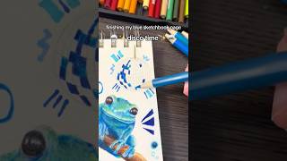 Coloring a disco ball 🪩 | blue sketchbook page #coloring #disco #blue #coloredpencil #art