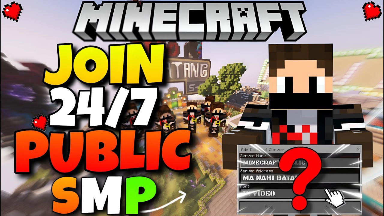 New Best Cracked Public Smp Server For Minecraft | Java/Pojav/Pe | 24/7 ...