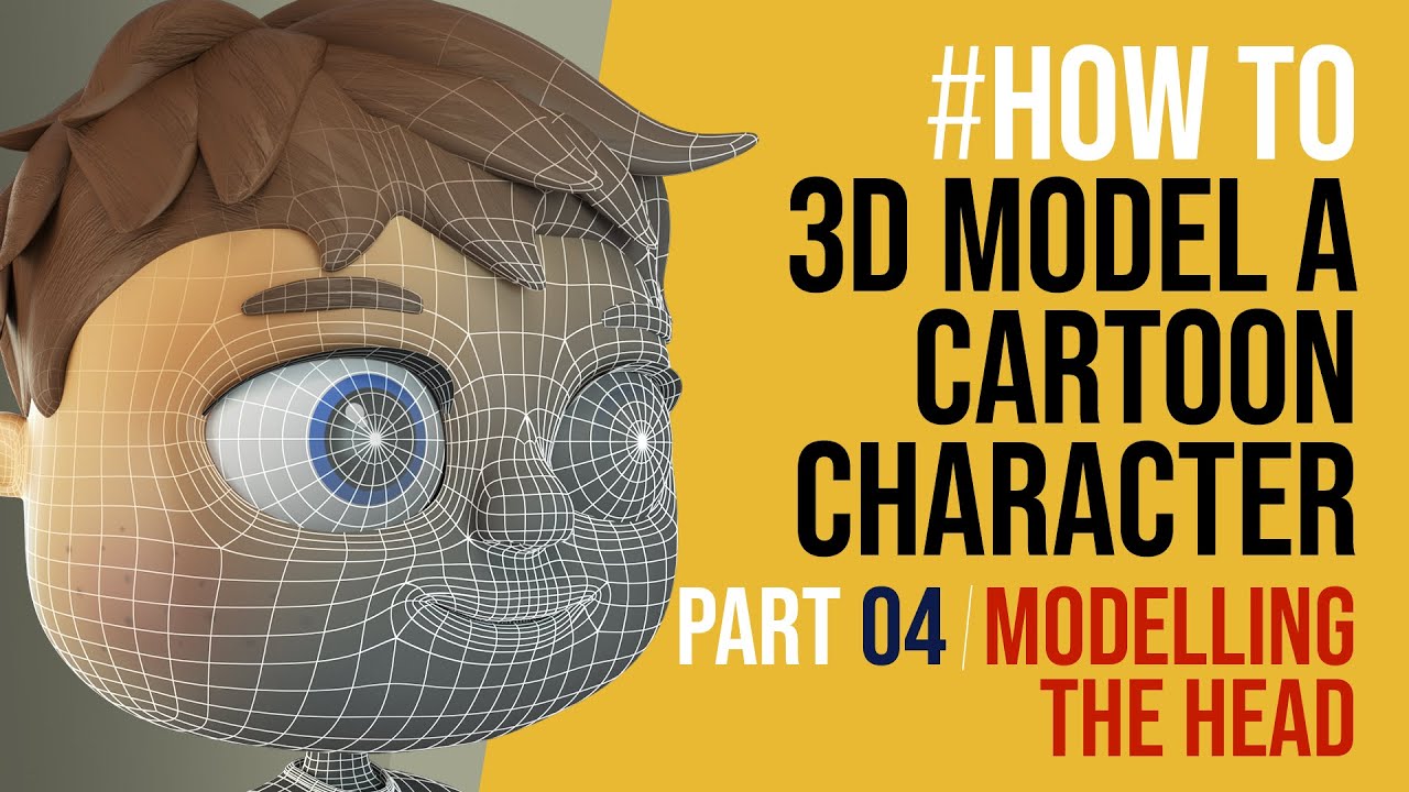 How to create a 3D head in Maya - PART 04 of How to model a cartoon  character in Maya - YouTube