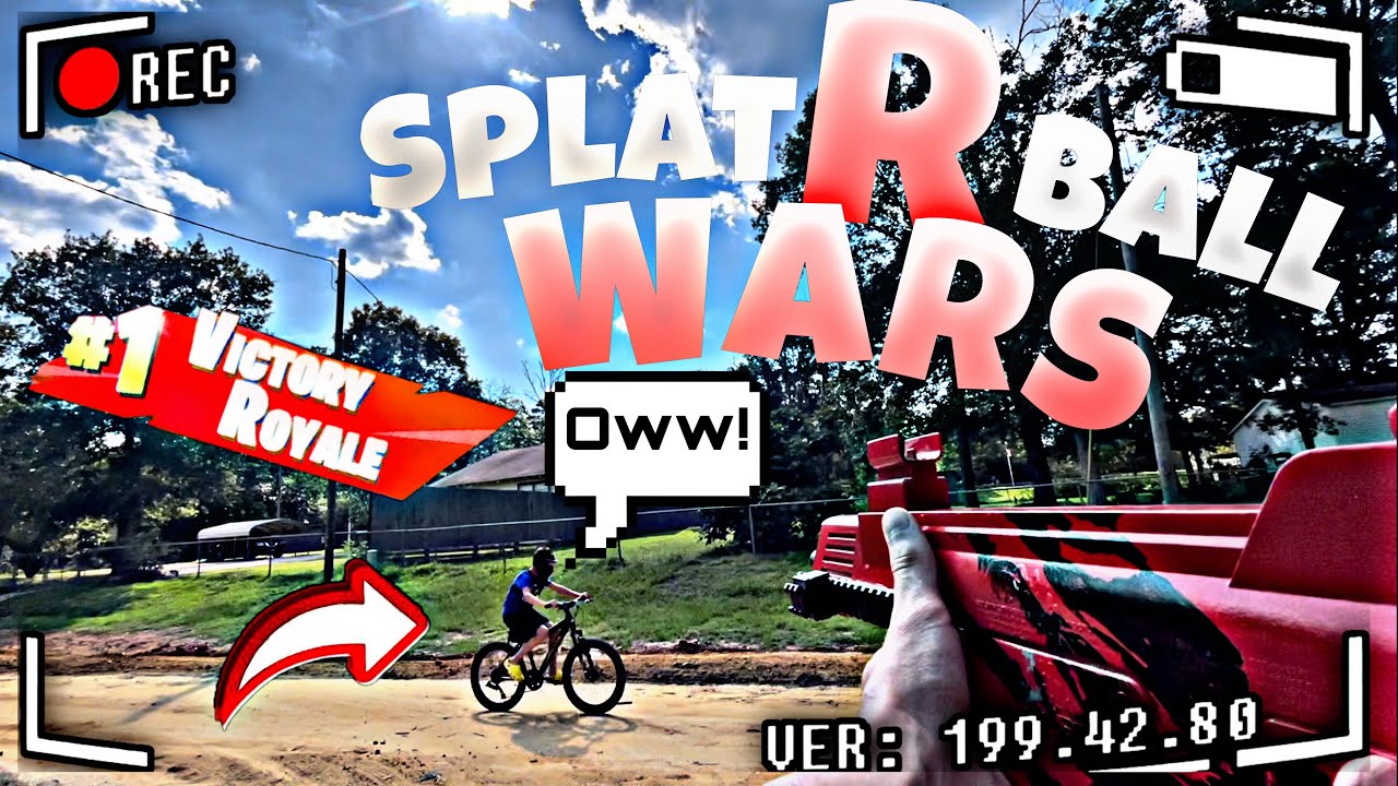Splat R Ball war against my brother (things got crazy) - YouTube