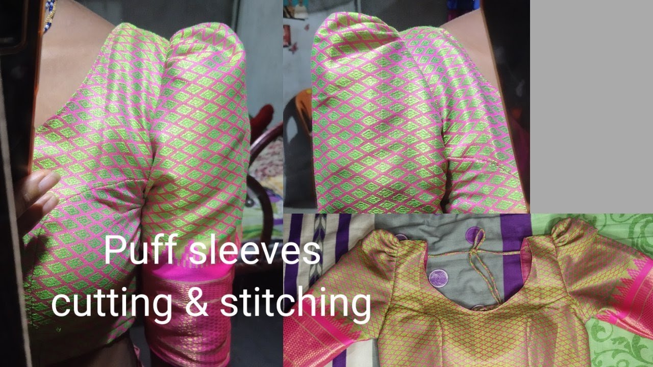 Puff sleeves cutting and stitching ️ ️ ঘটি হাতা কাটিং এবং সেলাই 🪡 small