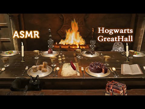 ASMR 호그와트 그레이트홀 REMAKE🏰조회수 900만 기념●O.W.L.시험 기간 자습 | Hogwarts The Great Hall 3D Ambient Sounds