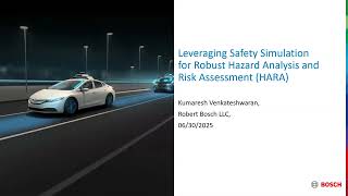 Safety.AD USA 2025 - Bosch - Hazard analysis and risk assessment to test and evaluate AD systems