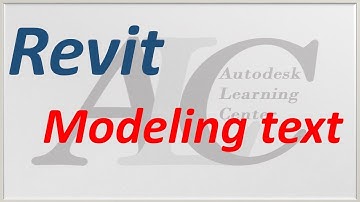 Modeling text in Revit