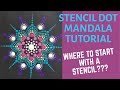 How to dot a dot mandala from a stencil