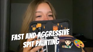 ⚡SPIT PAINTING FAST & AGGRESSIVE ASMR👀 (Big News Inside!) 🚨💨