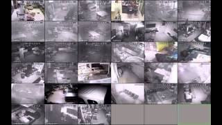 Witson CMS CCTV live 6 remote sites 33 cameras total - Night Mode