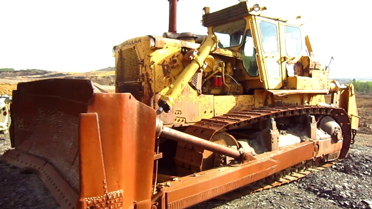 ヴィンテージ 西ドイツ製 Kettendozer ブルドーザー CAT D9 Caterpillar D9G History - YouTube