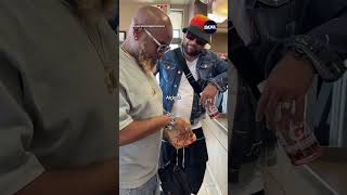 Shaggy visits a Tim Hortons in Canada