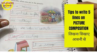 Picture composition लिखना सिखाए आसनी से || Easily write 5 lines of Picture composition screenshot 2