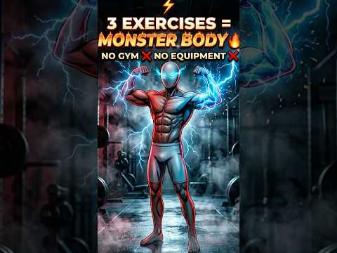 ⚡ No gym, no equipment— just 3 exercises to unlock your beast mode 💪🔥
