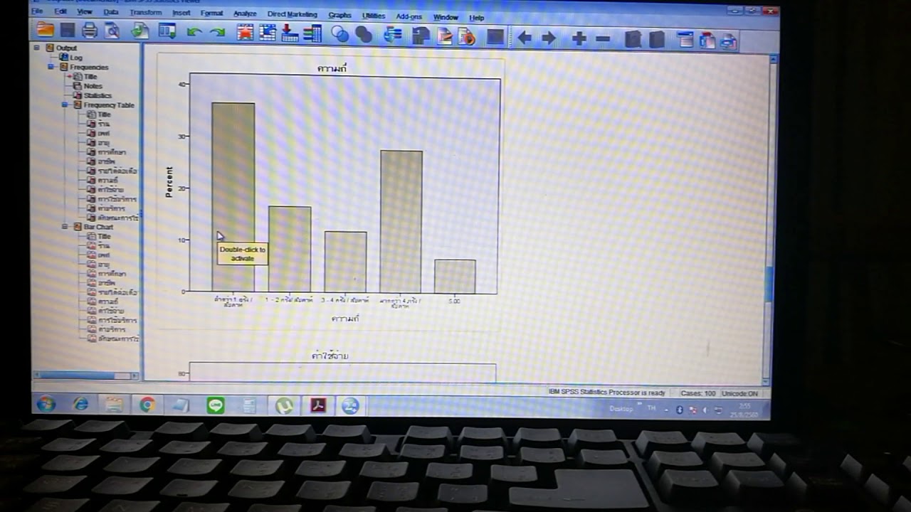 โปรแกรมสร้างกราฟ  New  วิธีการทำกราฟวงกลม กราฟแท่ง ในโปรแกรม spss