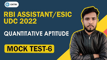 RBI Assistant 2022/ESIC UDC 2022 | Quantitative Aptitude | Mock Test-6 | By Sandeep Nehra Sir