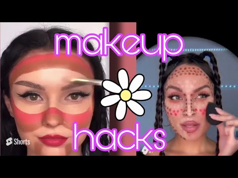 All *viral* makeup hacks|| full face of makeup using hacks || shanaya sharma #makeup #makeuphacks