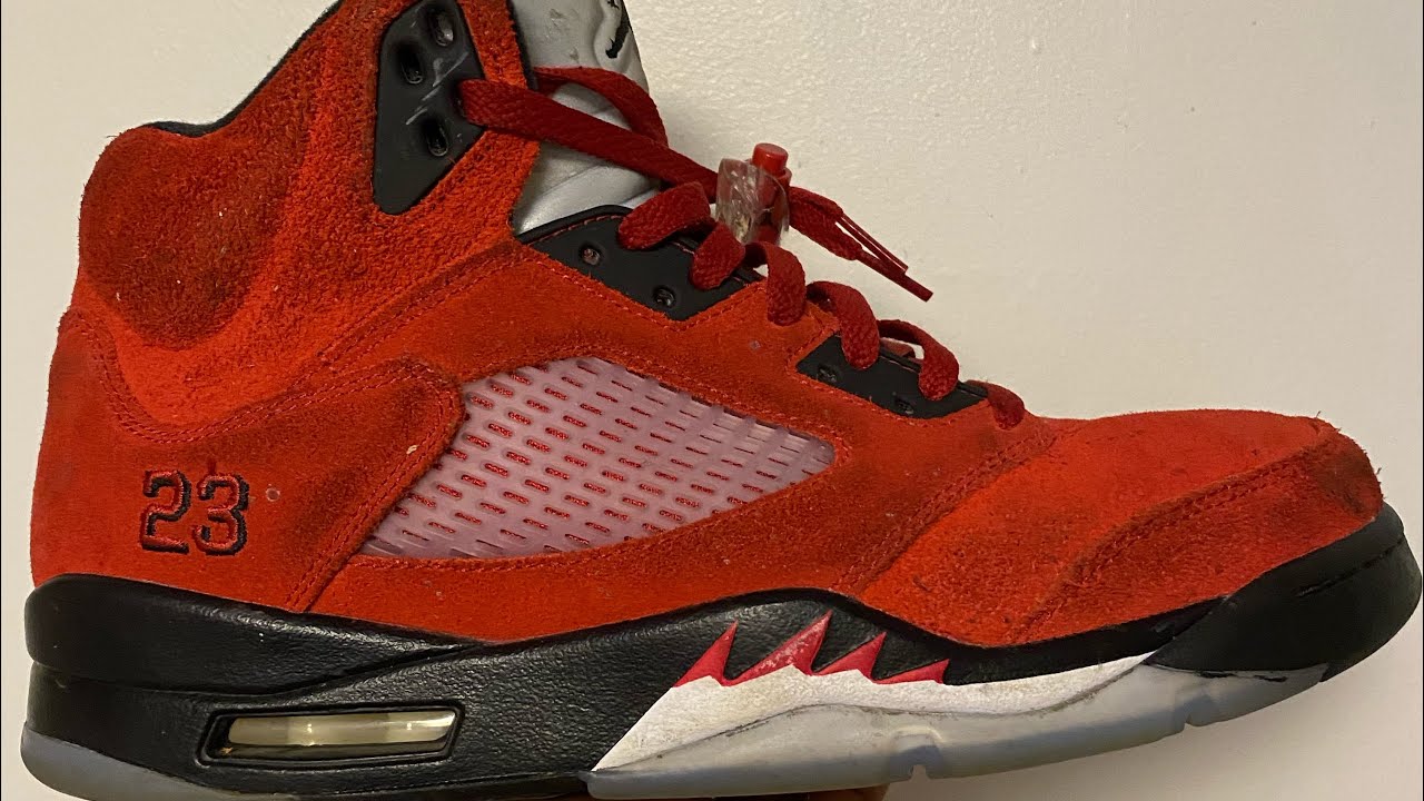 how to clean jordan 5 red suede