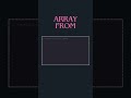 Array.from in JavaScript #coding #javascript #shortsfeed #shorts