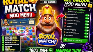 ROYAL MATCH MOD APK UNLIMITED ALL UNLOCK 🔓💯🔓💰#royalmatch #games #mod#hack 