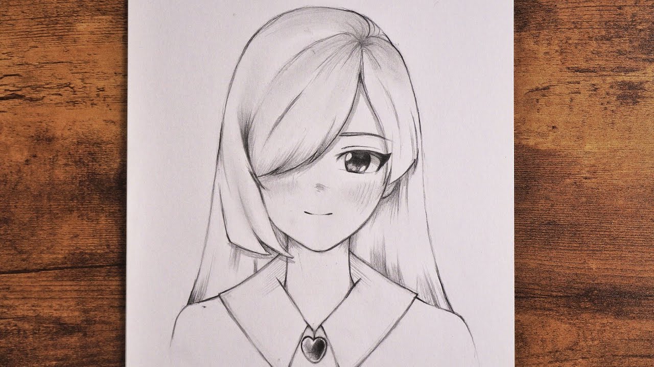 How to Draw a Anime Girl |Easy Anime Sketch Tutorial step by step | Anime Art practice