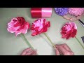 Diy cara membuat bunga mawar rose flower satinribbonflowers