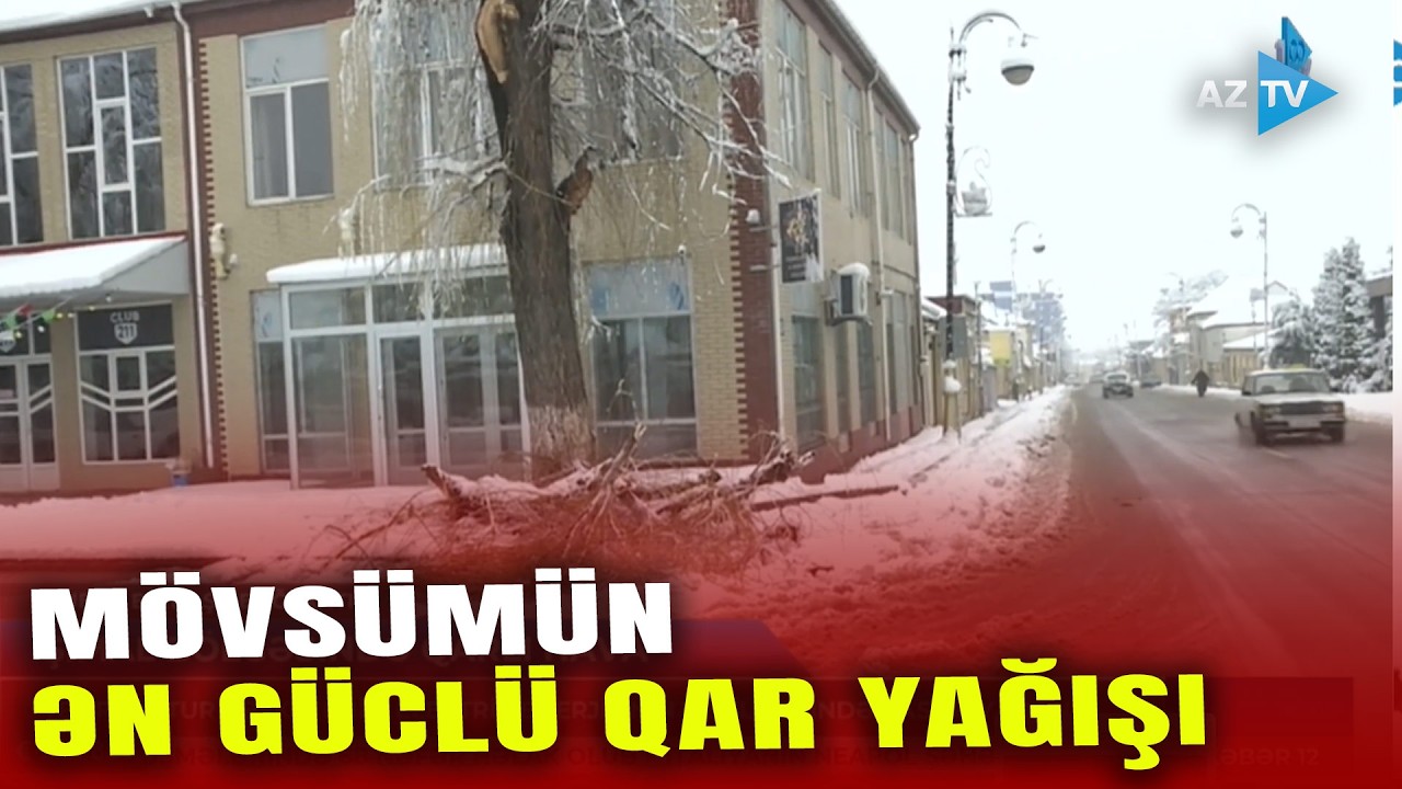 Qubada qar fəsadlar törədib: bəzi ərazilərdə elektrik enerjisi kəsilib