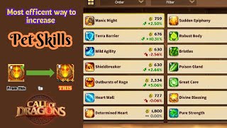 Most *EFFICIENT* way to upgrade Pet Skills | Call of Dragons