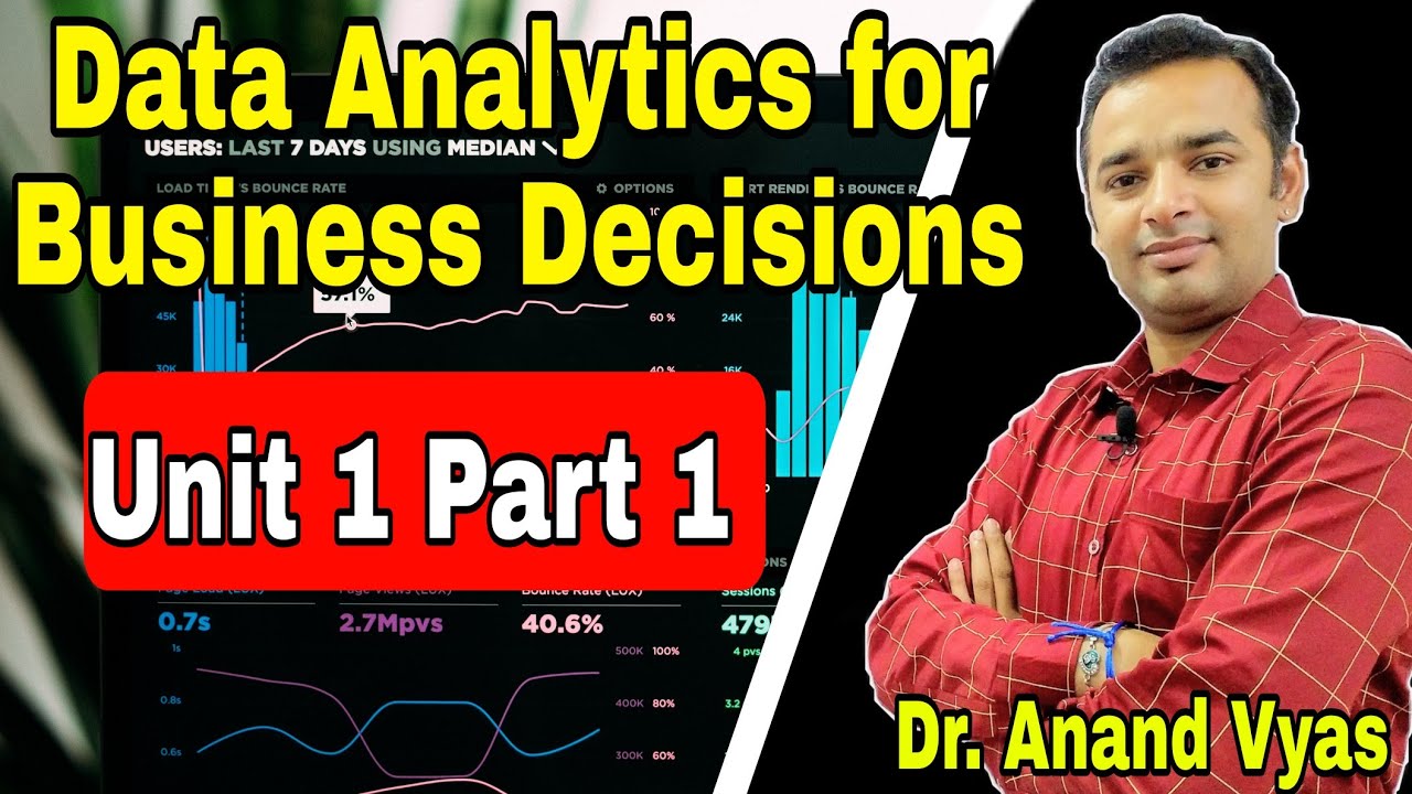 Data Analytics for Business Decisions | Unit 1Part 1 | MBA | Data Scientist V/S Data Engineer