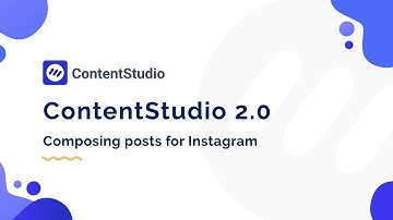 Composing posts for Instagram using ContentStudio