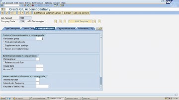 How to create, Modify,Lock and Delete a G/L Account in SAP