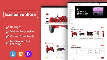 ⚡ Exclusive Electronics Store – Free eCommerce Website Template | HTML CSS JS Bootstrap UI