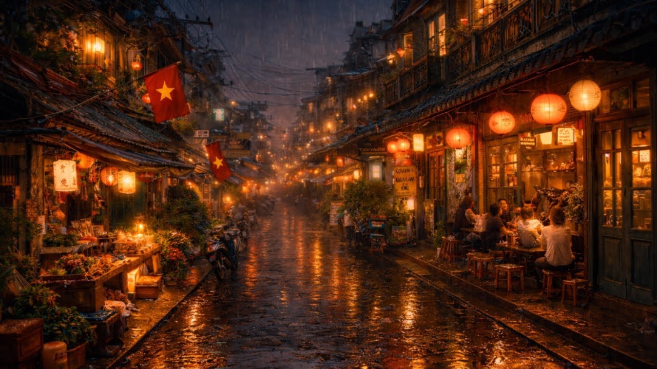 Rainy Night in Hanoi 🌧️ | Lofi Beats to Relax, Study & Chill