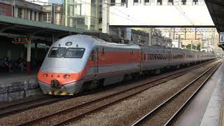 (4K) 122次 推拉式自強號E1000(E1008, E1011)停靠及離開新竹車站