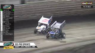Knoxville Raceway Pro Sprints Highlights / August 7, 2022