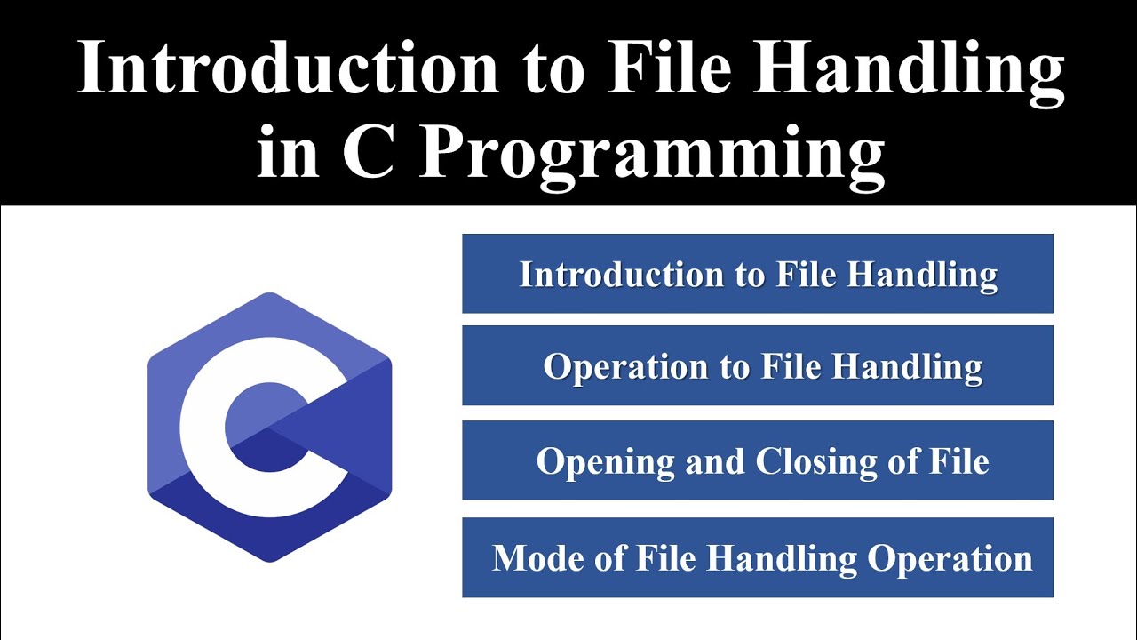 File Handling In C Programming | I/O Standard in C by @Meta_Forge - YouTube
