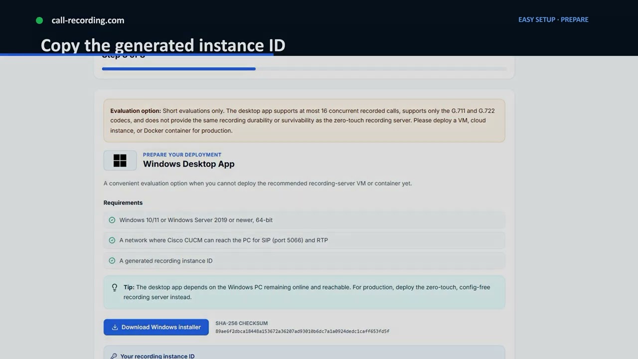 Thumbnail for Claim a Docker or Windows recorder