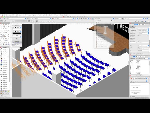 Gsg Vectorworks Spotlight 2016 08 Seating Layouts Youtube