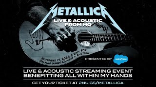 Metallica Helping Hands Concert & Auction: Live & Acoustic From HQ Second Set Preview