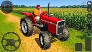 Indian Tractor Simulator 3D Gameplay | Mud Road Tractor Driving & Farming screenshot 5