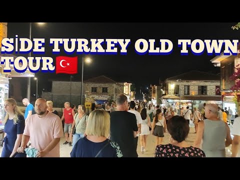 ANTALYA Side Çarşısı! |4K 2022 Gezi rehberi! Walking Tour ANTALYA SİDE. Top visit Places in Side!