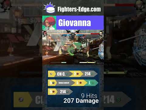 Giovanna Corner Counter-hit combo #shorts #ggst #ggst_gi