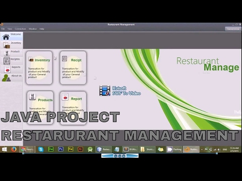 JAVA - Restaurant Management in SWING -Download Free